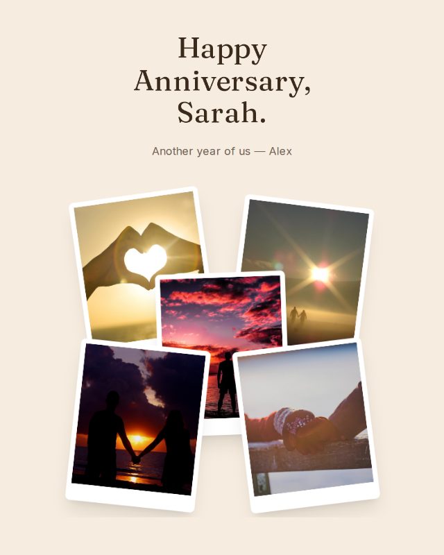 Our Story anniversary design