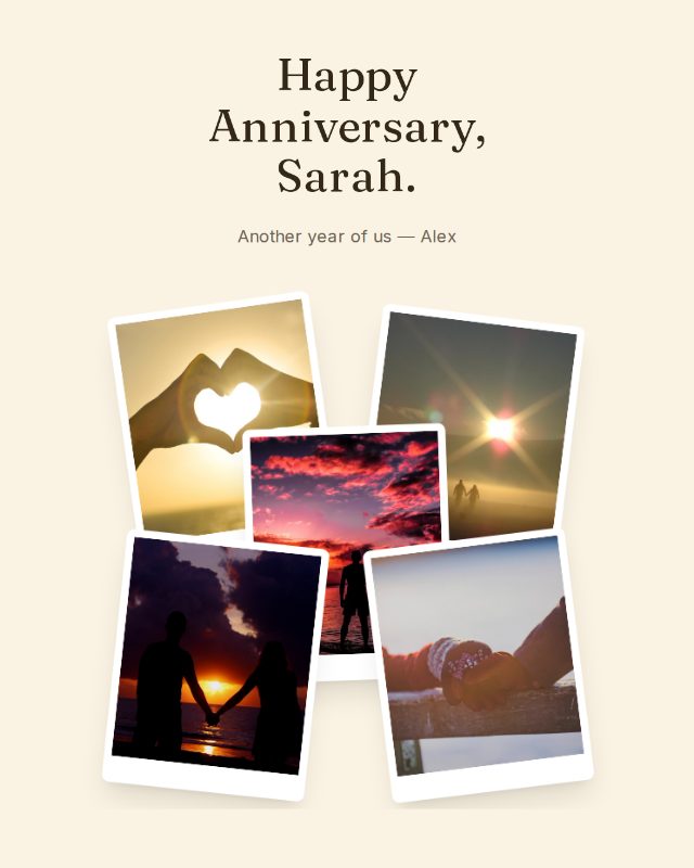 Polaroids anniversary design