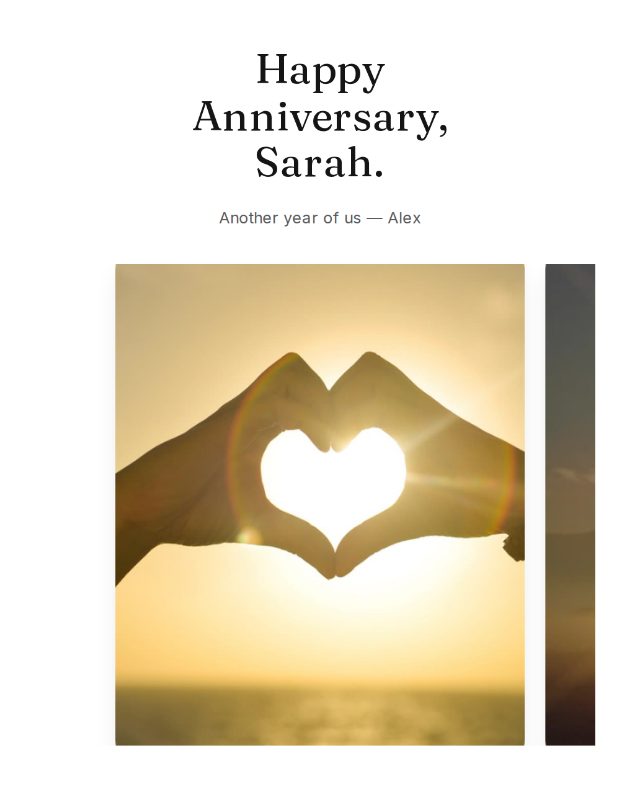 Two of Us anniversary design