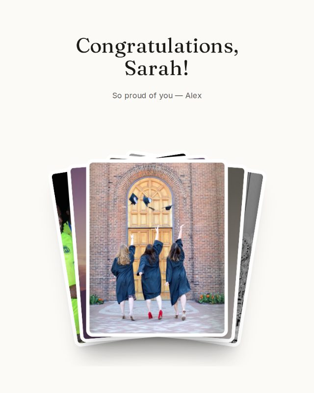 Milestone congratulations design