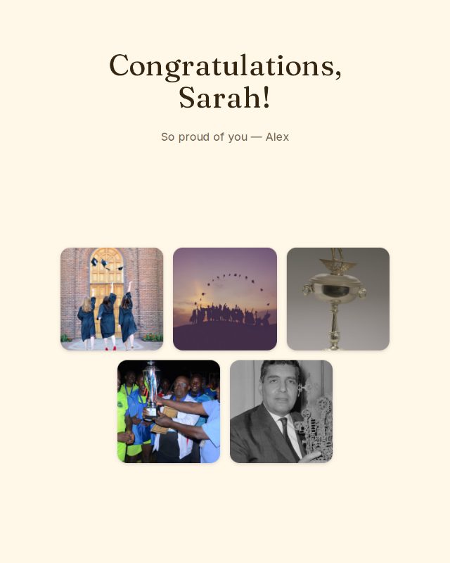 You Did It congratulations design