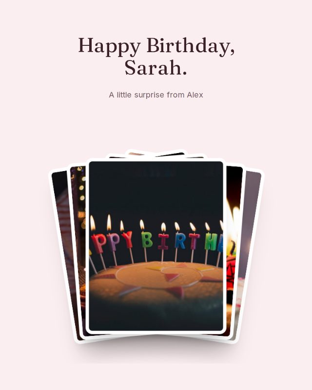 From the Heart birthday design