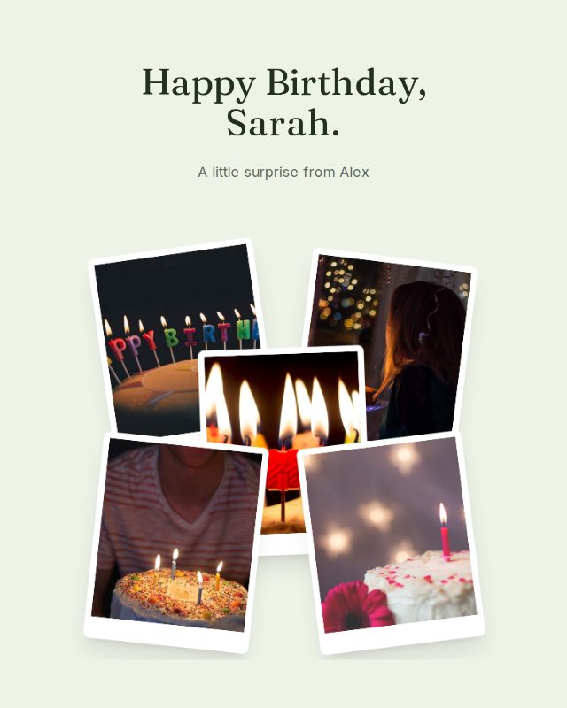Garden Bloom birthday design