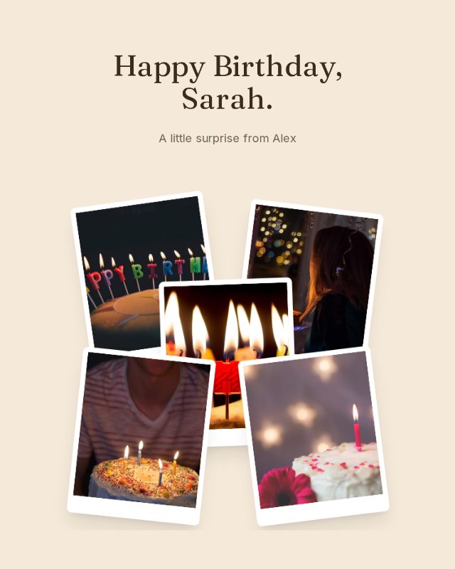 Memory Lane birthday design
