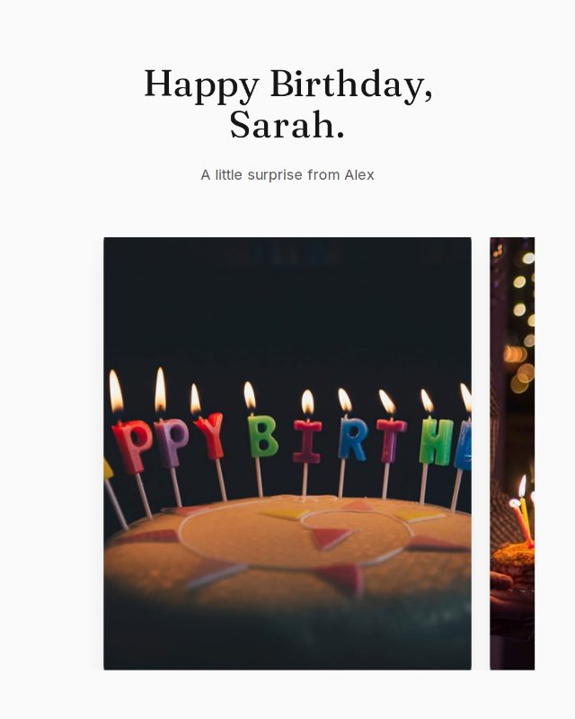 Minimal birthday design
