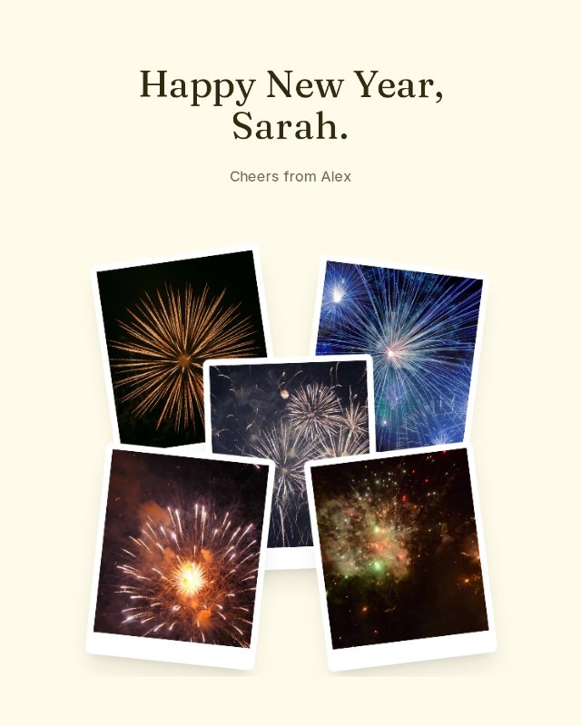 Confetti Drop new year design