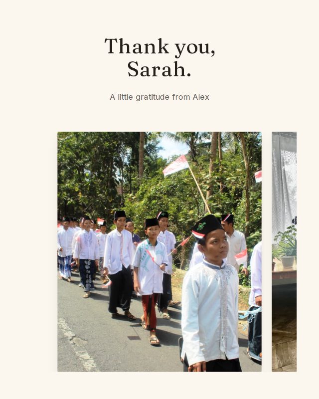 Golden thank you design