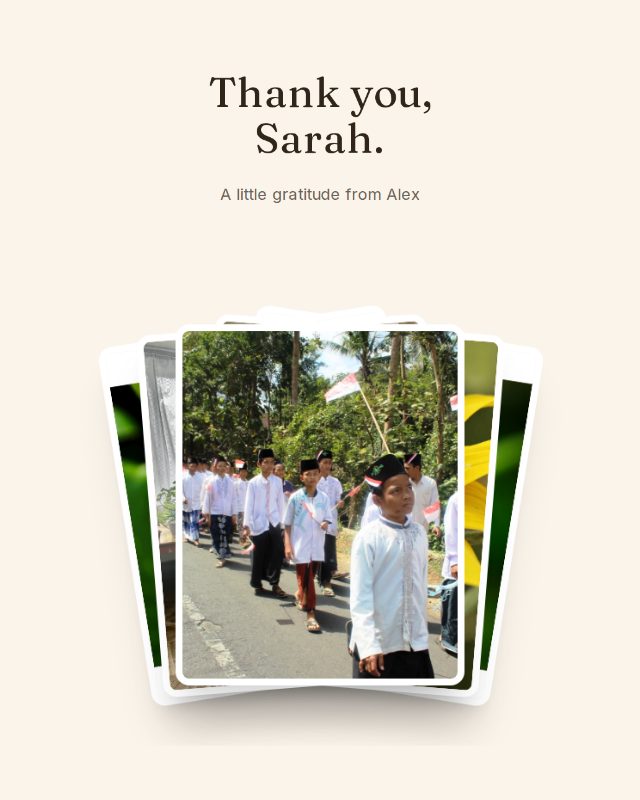 Grateful thank you design