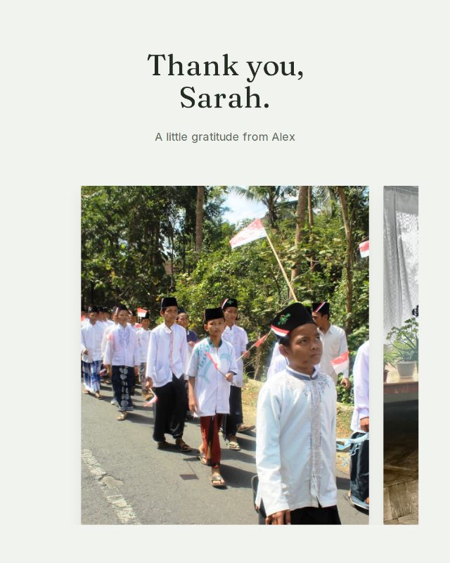 Sage Note thank you design