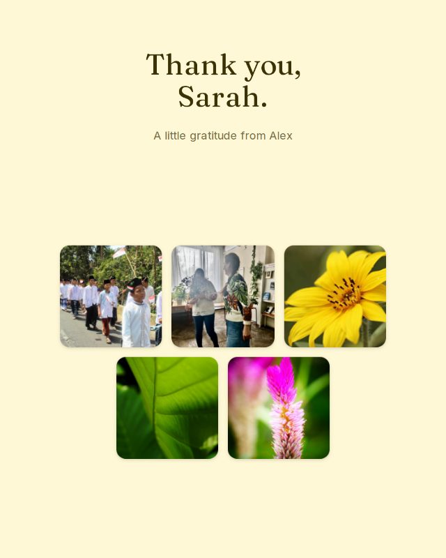Sunshine thank you design
