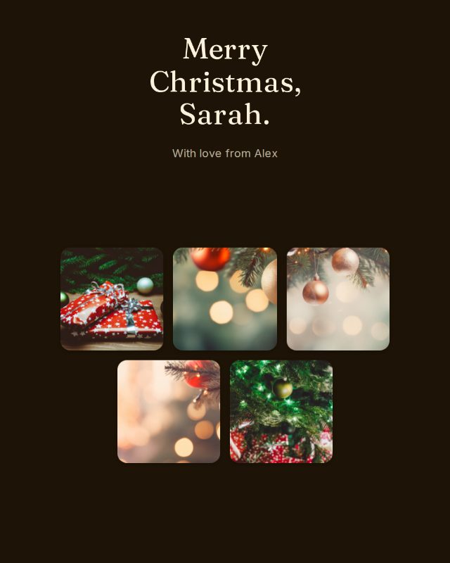 Tinsel christmas design